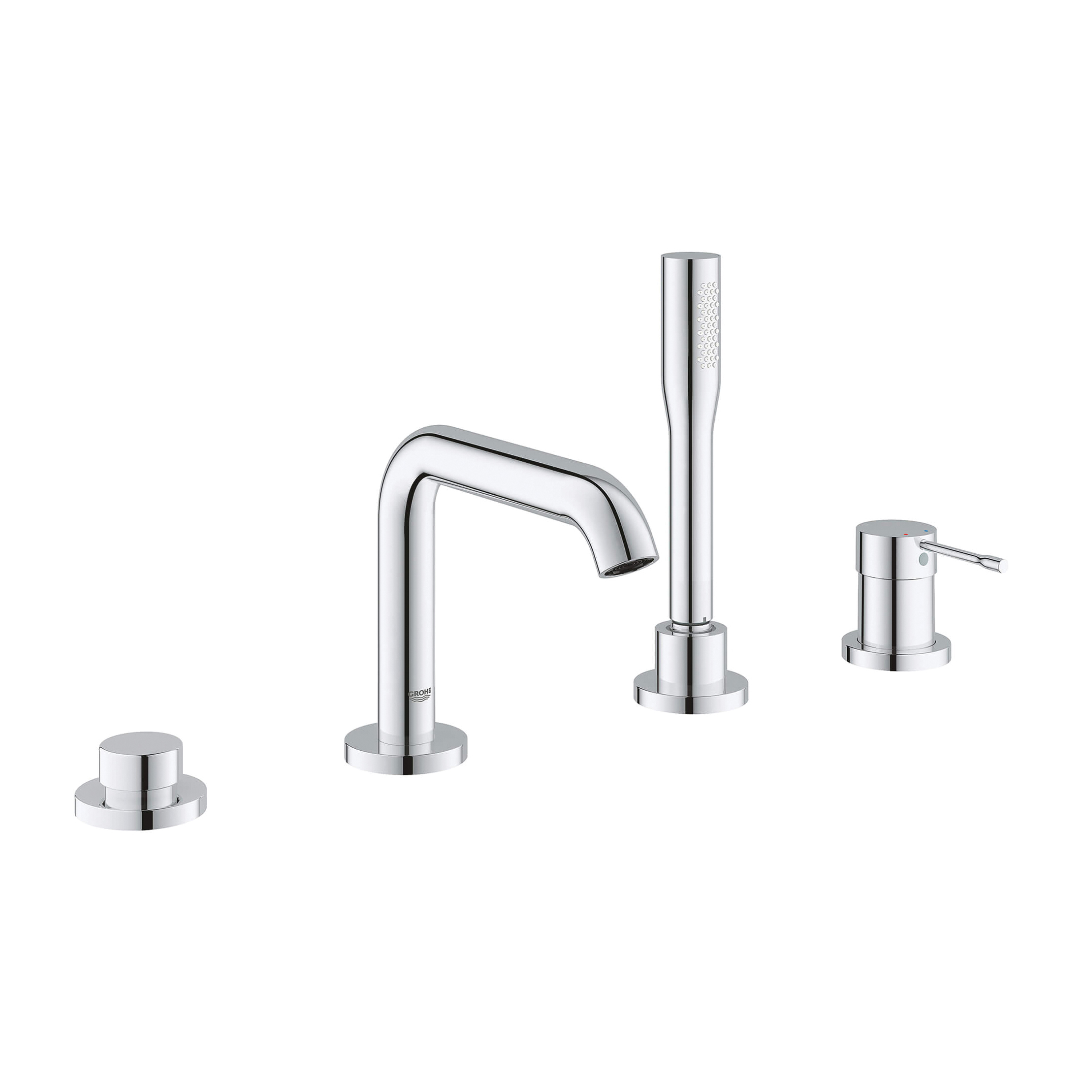 GROHE 1957800A 19578_A Essence® New Roman Tub Faucet With Euphoria® Cosmopolitan 1.75 gpm Stick Hand Shower, Residential, 1.75 gpm Flow Rate, Polished Chrome, 1 Handle