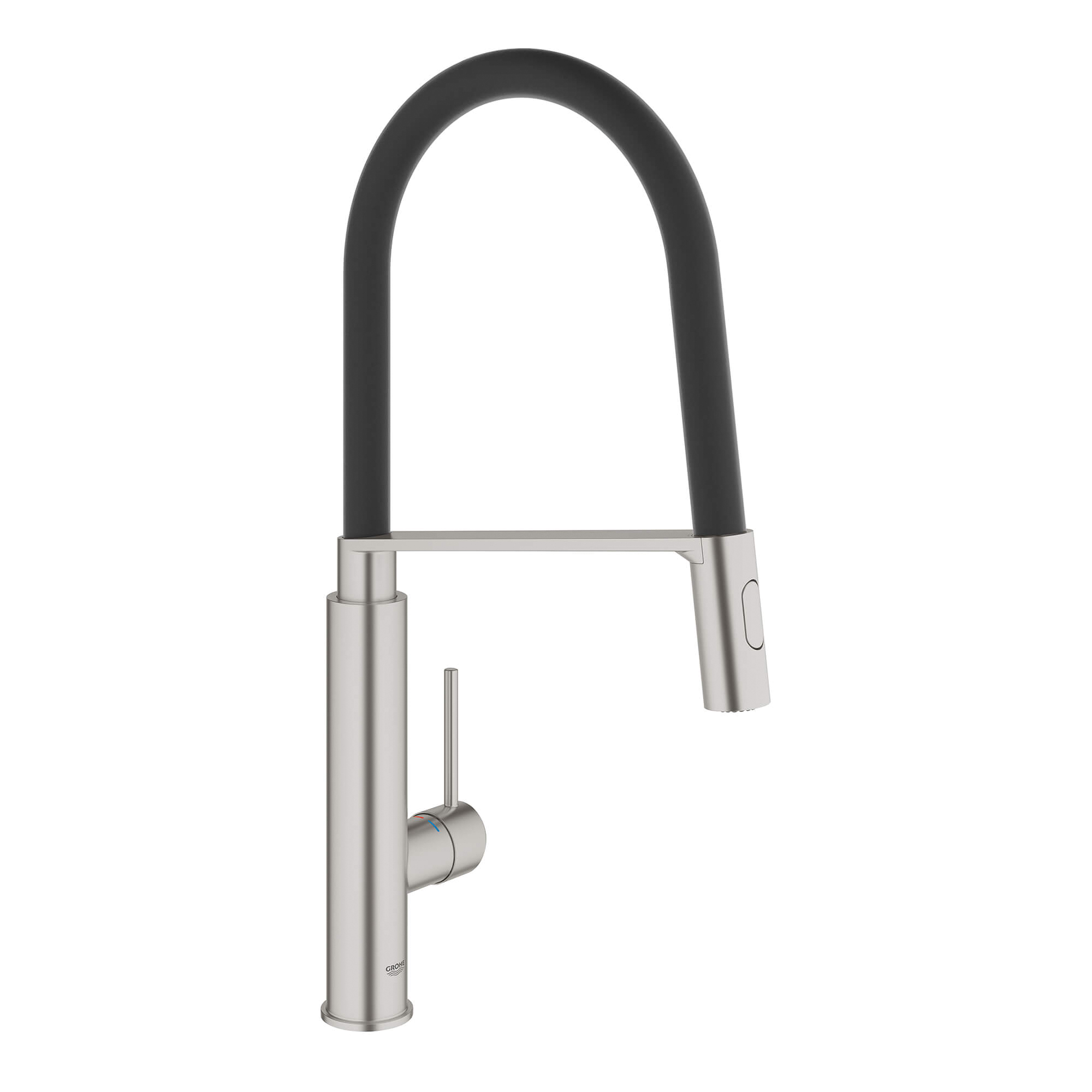 GROHE 31492DC0 Semi-Pro Concetto Kitchen Faucet With Integrated Temperature Limiter, 1.75 gpm Flow Rate, Swivel Spout, SuperSteel, 1 Handles, Import