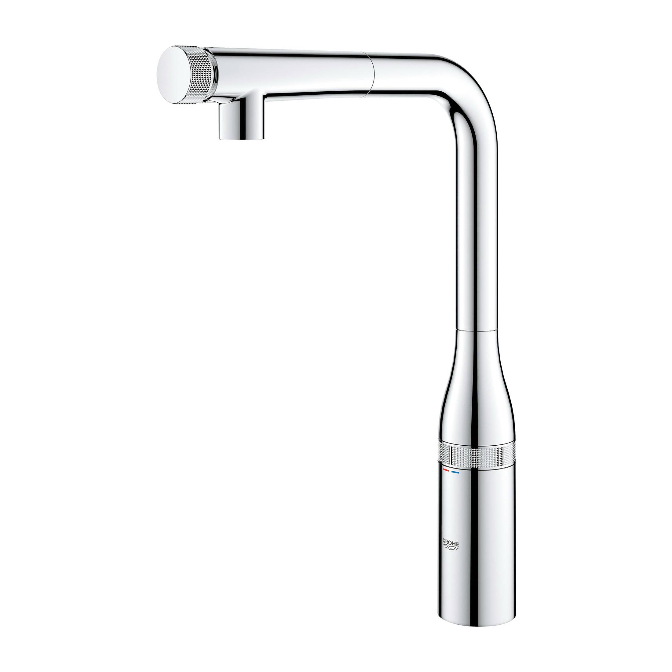 GROHE 31616000 31616_0 Essence® New SmartControl Pull-Out Kitchen Faucet, Residential, 1.75 gpm Flow Rate, Swivel Spout, Polished Chrome, 1 Faucet Hole