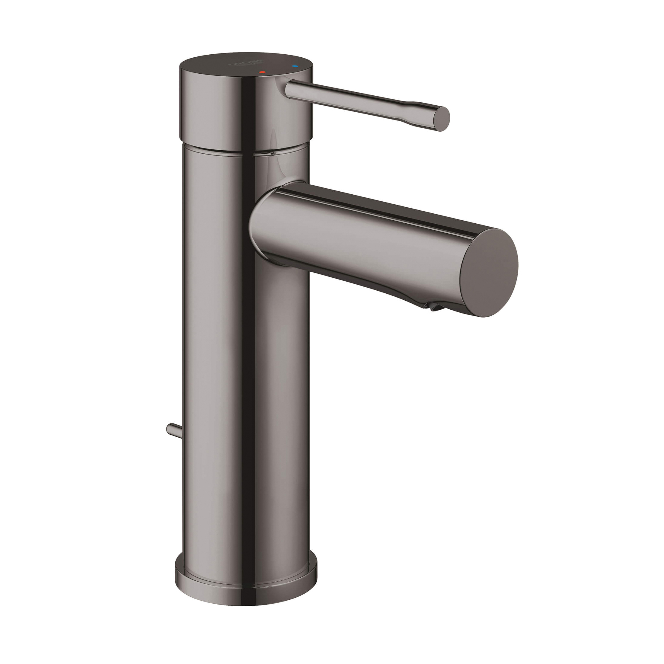GROHE 32216A0A 32216_A Essence® S-Size Bathroom Faucet, Residential, 1.5 gpm Flow Rate, 4-3/8 in H Spout, 1 Handle, Pop-Up Drain, 1 Faucet Hole, Hard Graphite