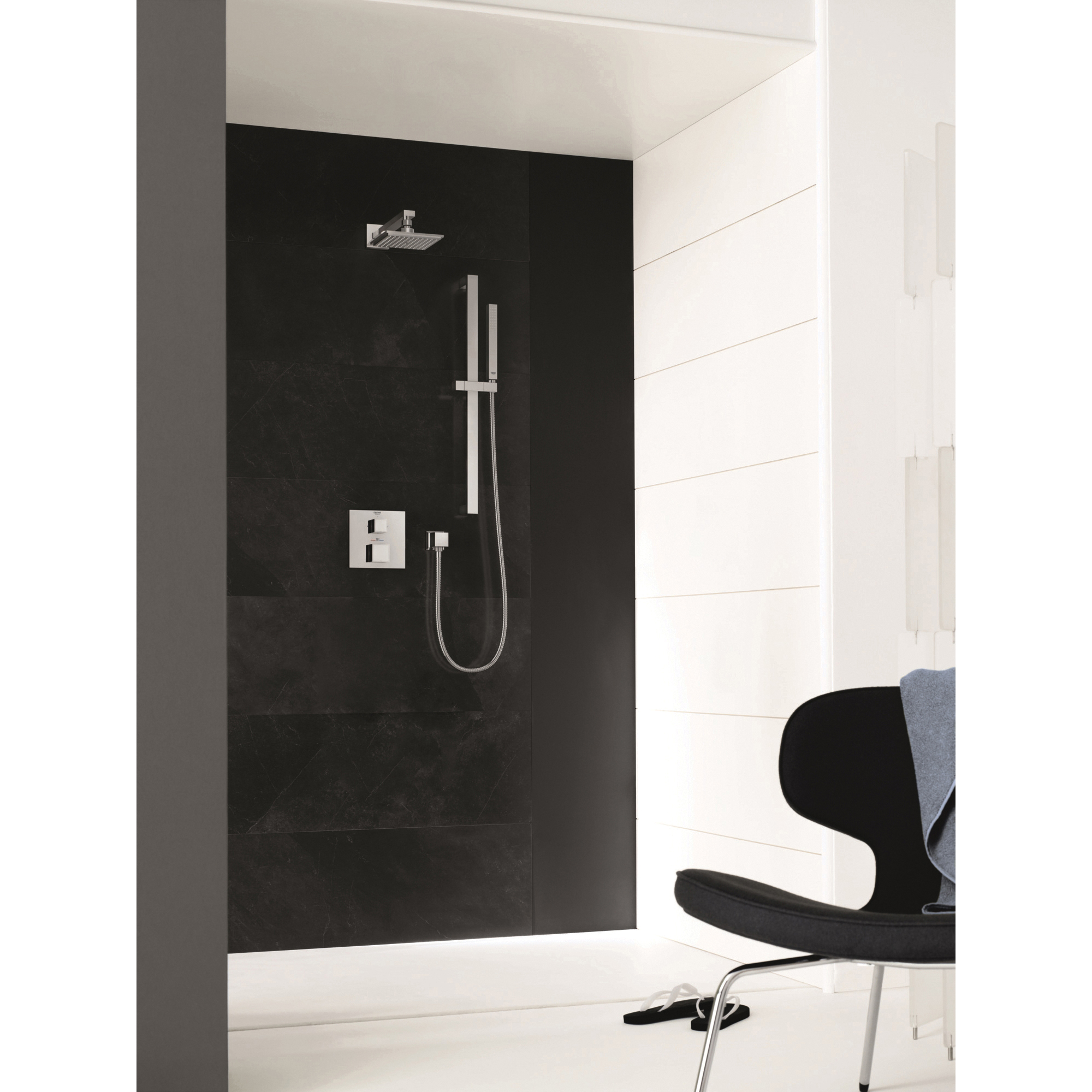GROHE 34747000 34747_0 Grohtherm® Cube® Shower Set With Euphoria® Cube, 1.75 gpm Flow Rate, 59 in L Hose