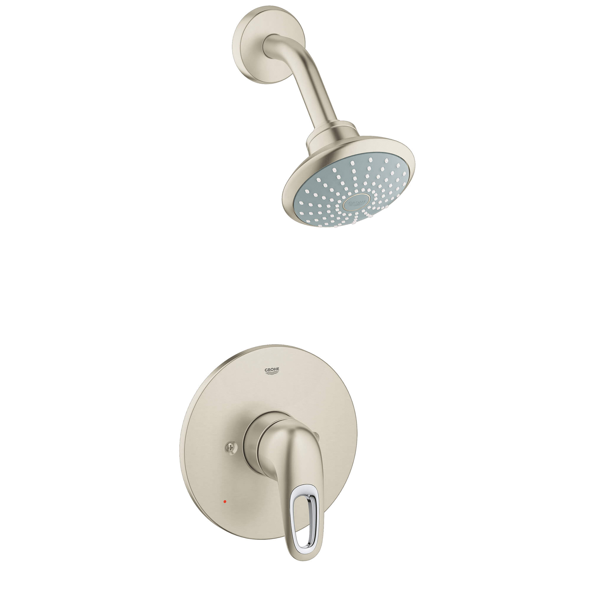 GROHE 35060EN3 Shower Combo Faucet, 2 gpm Shower, StarLight® Brushed Nickel