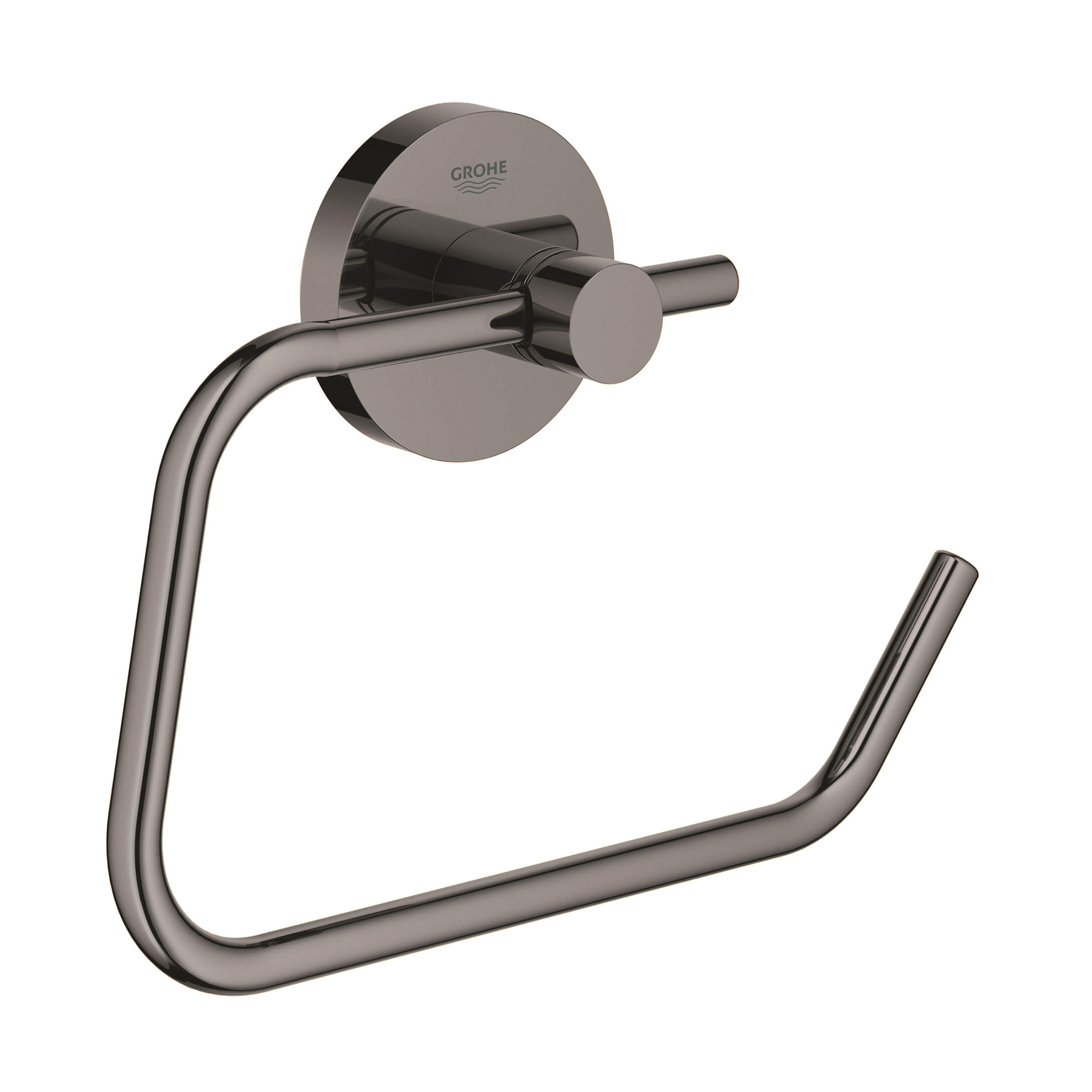 GROHE 40689A01 40689_1 Essentials Horizontal Round Paper Holder, 4-15/16 in H, Metal, Hard Graphite
