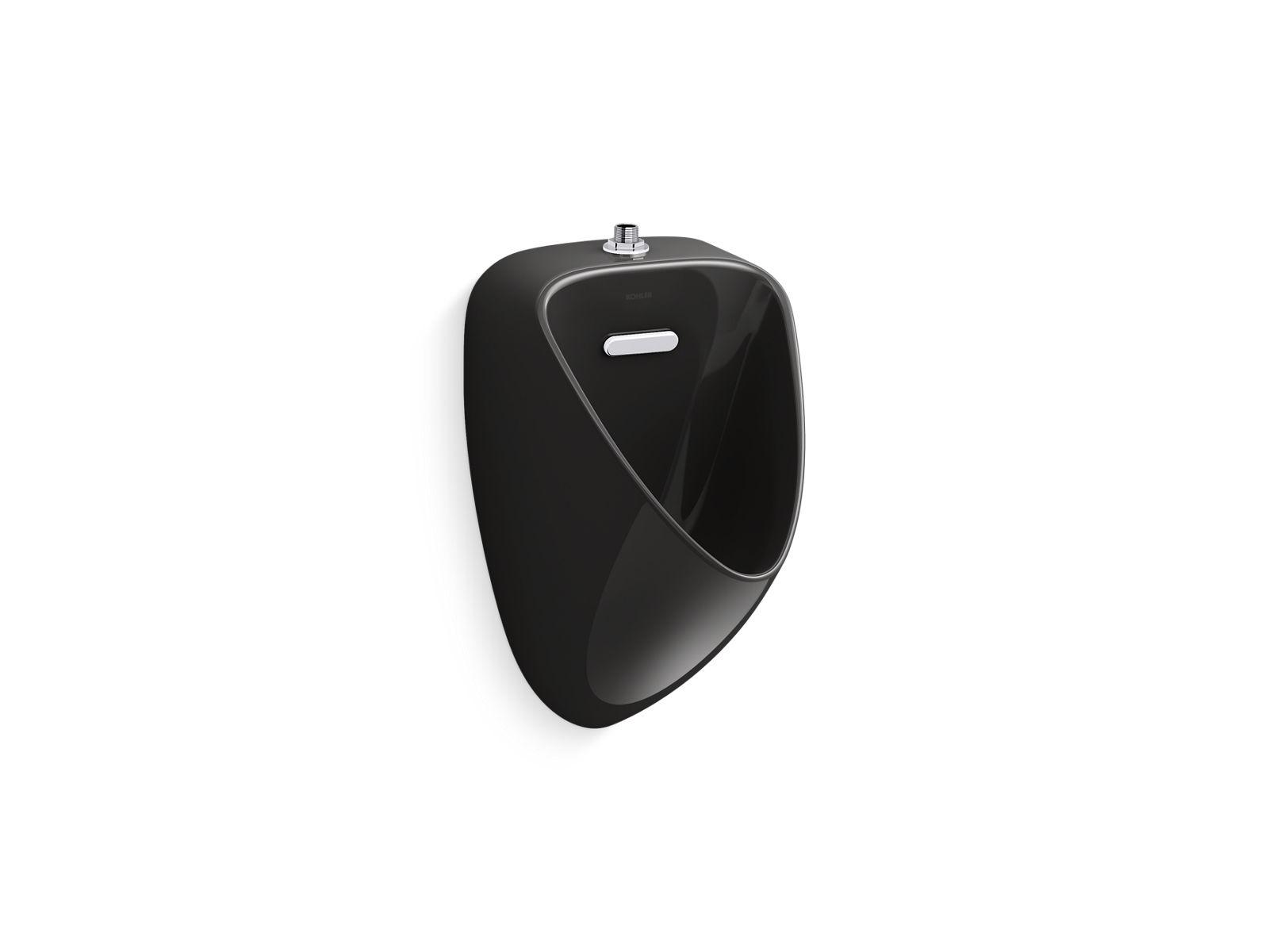 Kohler® 20713-ET-7 20713-ET Contemporary Urinal, Tend™, 0.125 to 1 gpf Flush Rate, Top Spud, Wall Mount, Black Black