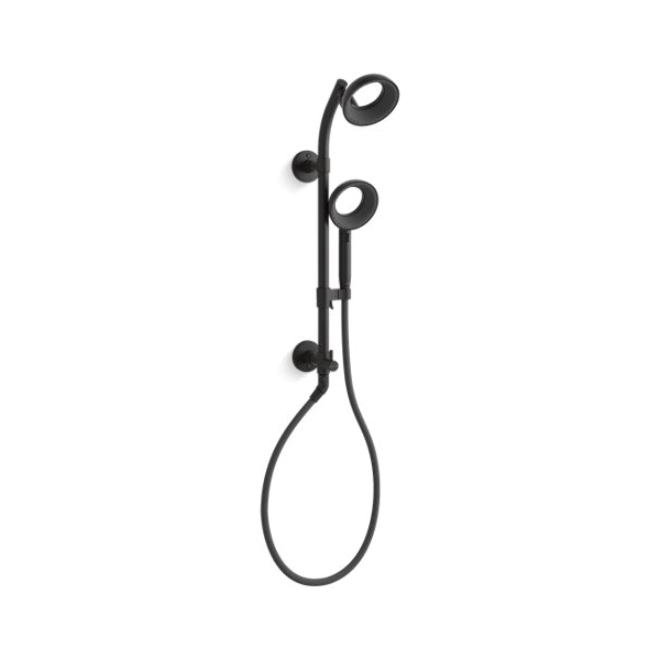 Kohler® 21026-BL Statement™ VES 1-Function Round Variable Flow Shower Column Kit, 1 Shower Head, 1.5 gpm Flow Rate, 45 psi Pressure, 1/2 in NPT Connection, Matte Black