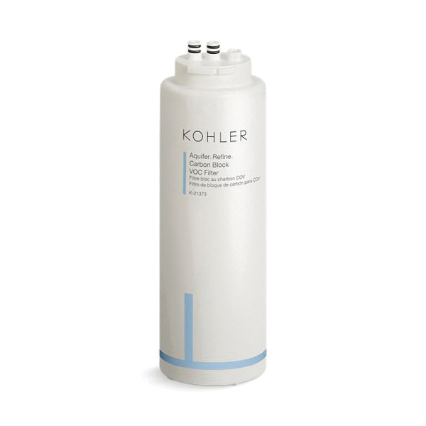 Kohler® 21373-NA Aquifer Refine™ K-21373 Carbon Block VOC Replacement Filter Cartridge, 11-3/8 in H, Plastic