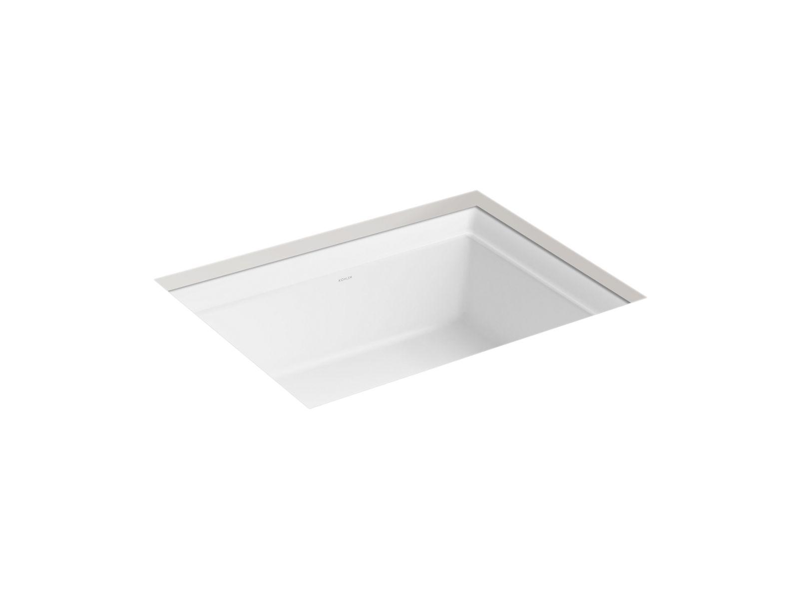 Kohler® 21783-0 Artifacts™ Bathroom Sink, Undermount Mounting, Vitreous China, White