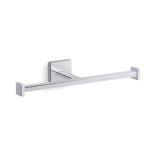 Kohler® 23288-CP Square Double Toilet Paper Holder, 2 in H, Zinc, Polished Chrome