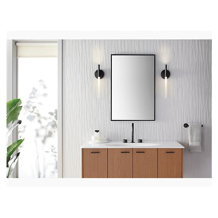 Kohler® 23463-SCLED-BLL Components™ Sconce, Integrated LED Lamp, 10 W Fixture, 120 VAC, Matte Black Housing