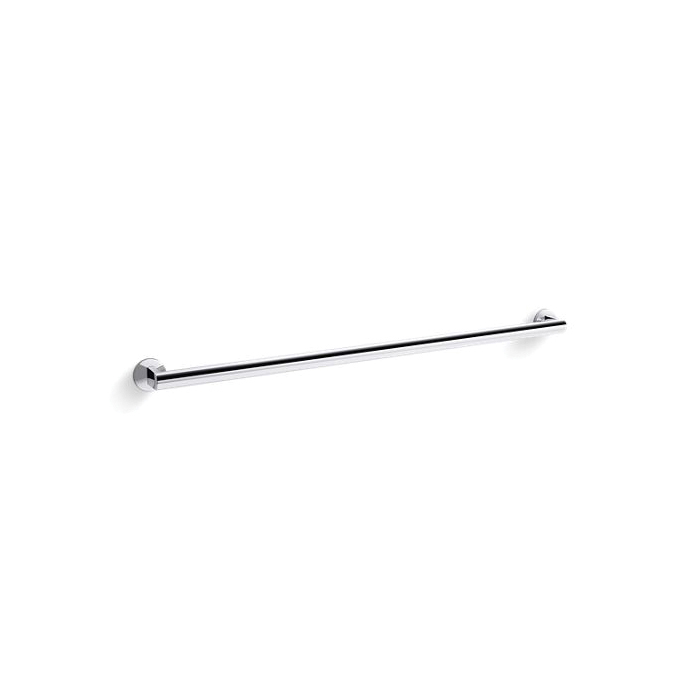Kohler® 25161-CP Components™ Grab Bar, 1-1/4 in Dia x 38-3/8 in L, Polished Chrome, Stainless Steel/Zinc