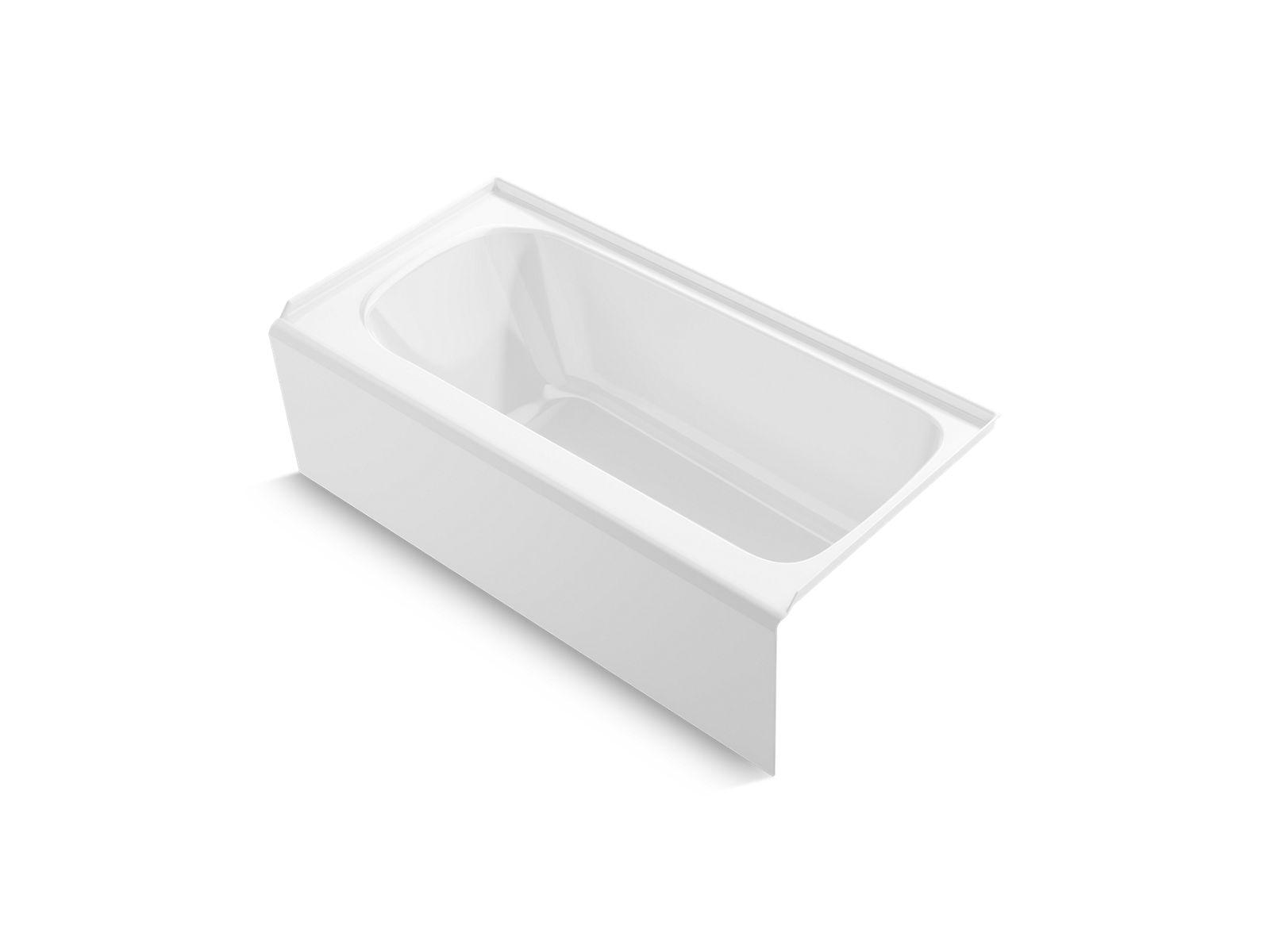 Kohler® 25830-RA-0 Avec™ Bathtub, Soaker, 60 in L x 30 in W, Right Drain, White