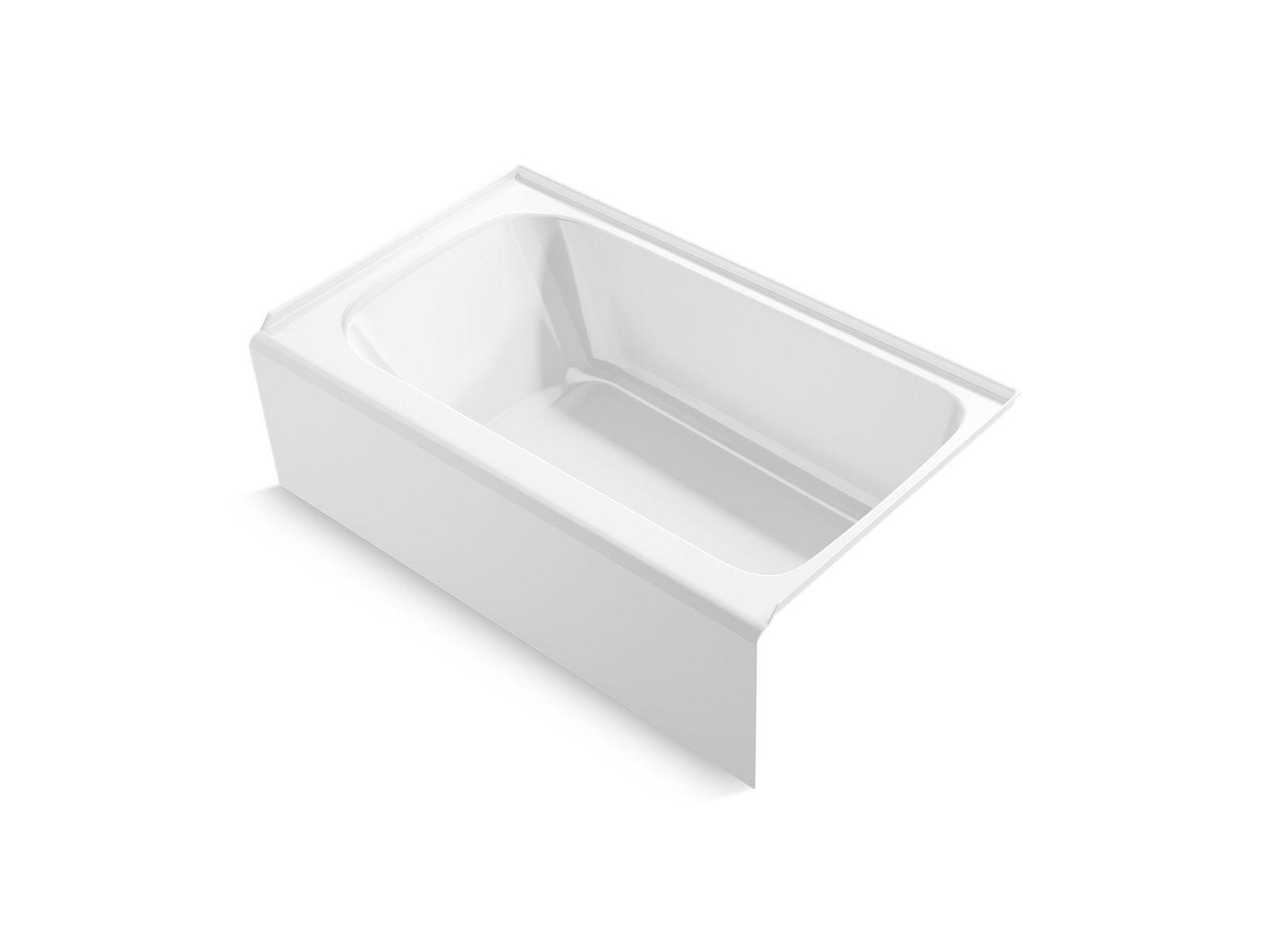 Kohler® 25832-RA-0 Avec™ Bathtub, Soaker, 60 in L x 36 in W, Right Drain, White