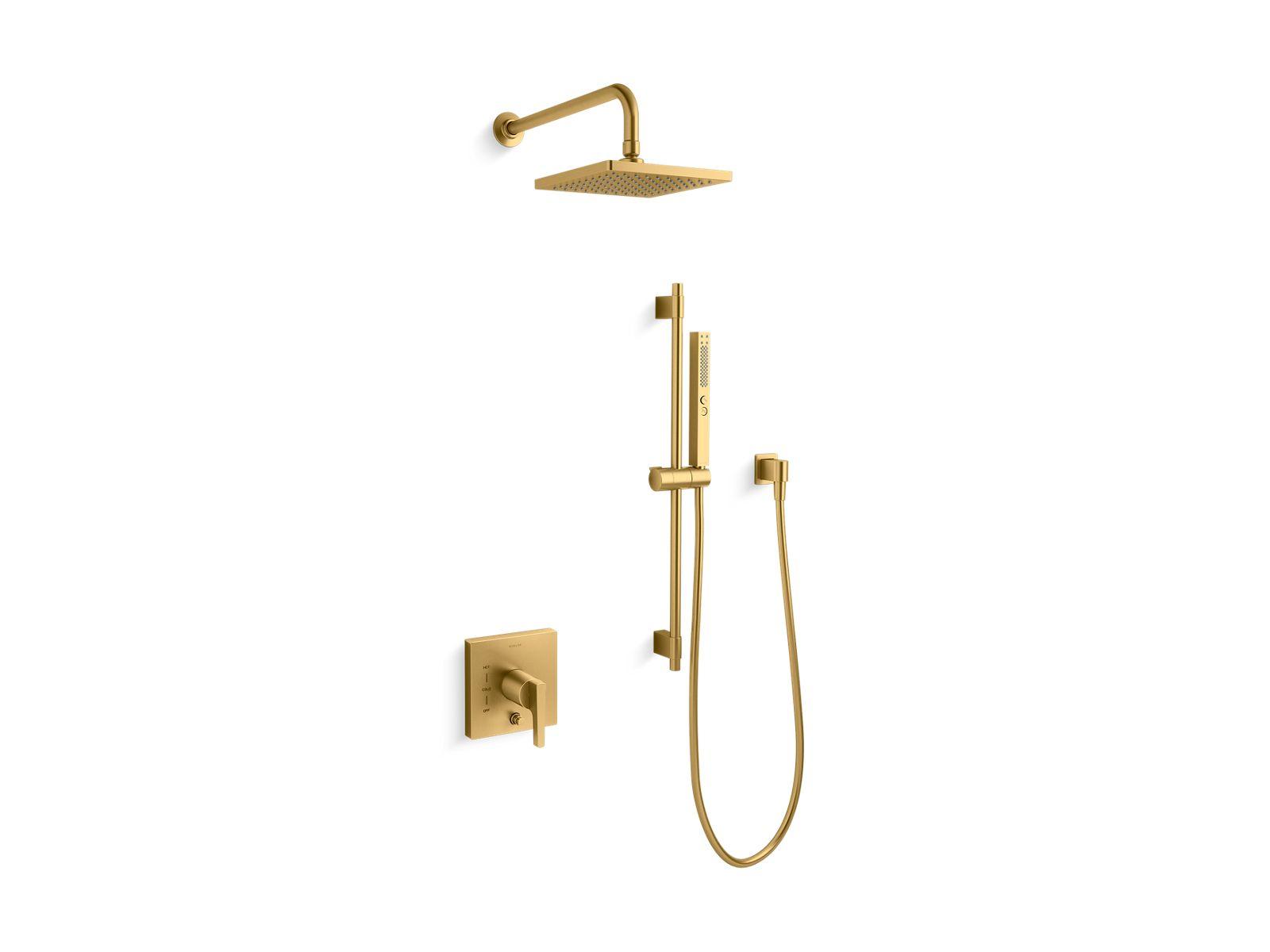 Kohler® 26273-G-2MB Honesty® Showering Package, 1.75 gpm Flow Rate, Vibrant Brushed Moderne Brass
