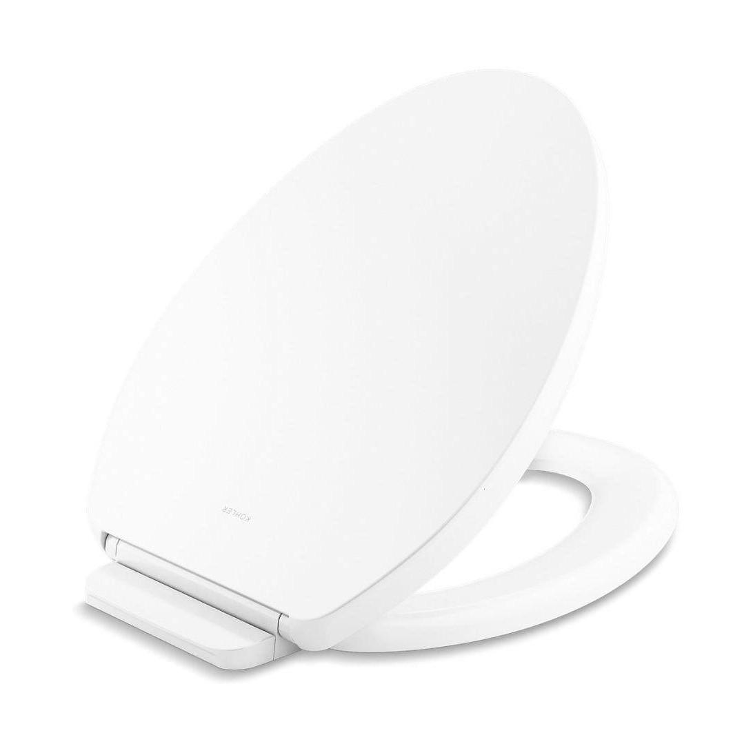 Kohler® 26801-0 26801 Toilet Seat, Impro®, Elongated Bowl, Closed Front, White, Quiet-Close™ Hinge