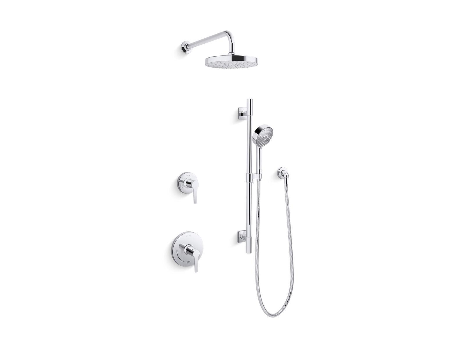 Kohler® 26914-Y-CP Awaken® Showering Kit, 2.5 gpm Flow Rate