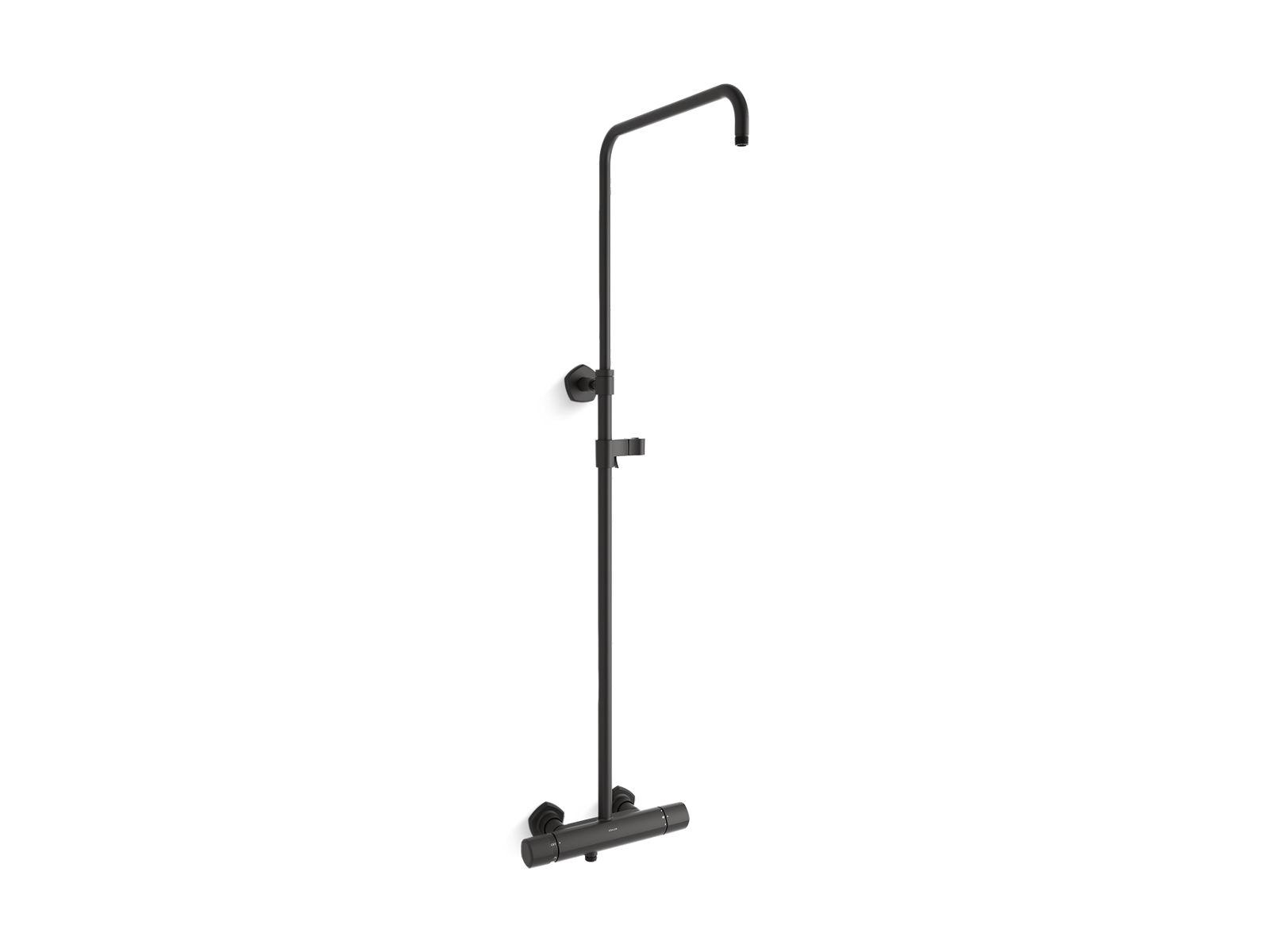 Kohler® 27031-9-BL 27031-9 Occasion® 2-Way Thermostatic Valve and Shower Column, Metal, Matte Black