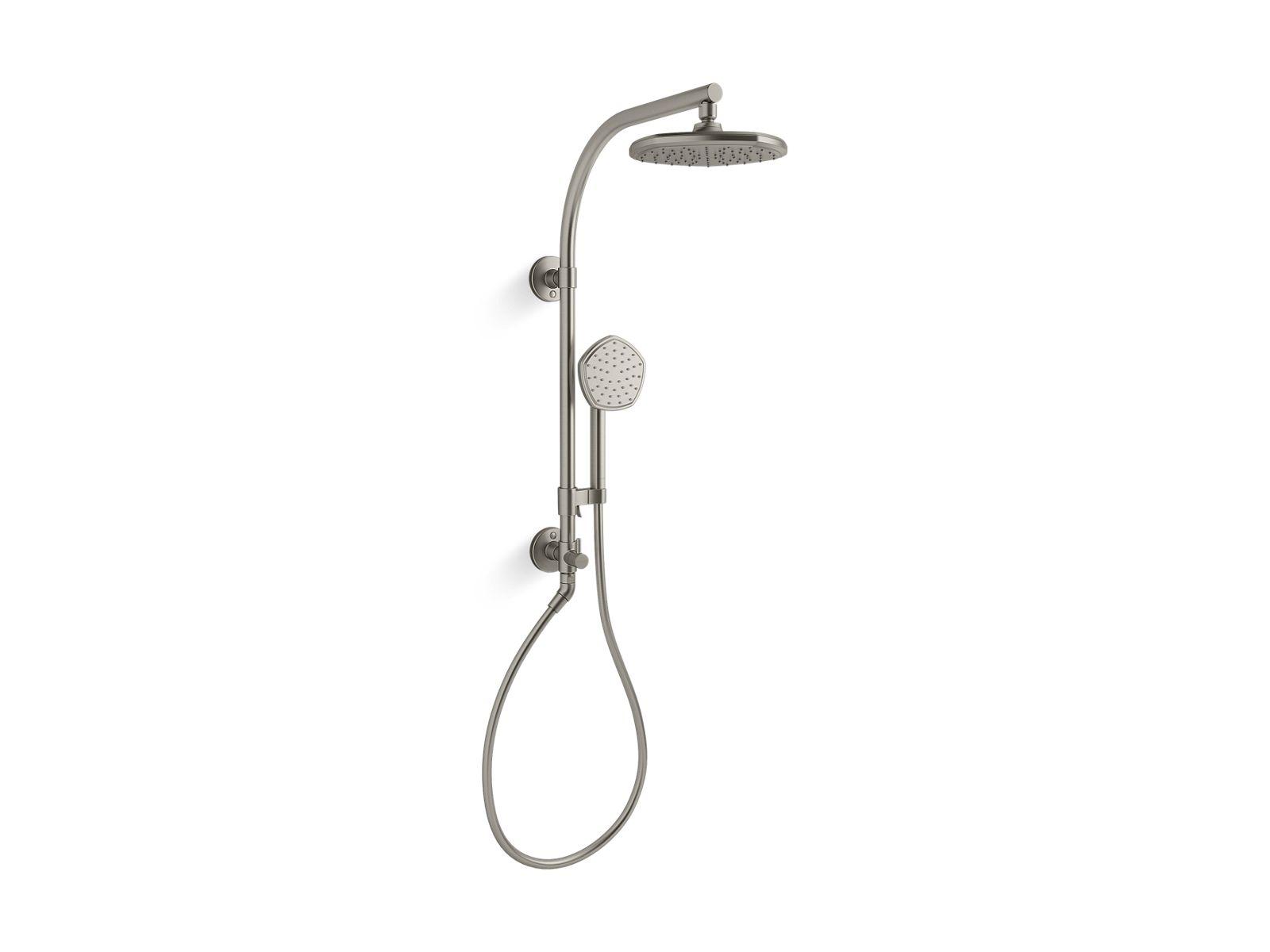 Kohler® 27118-G-BN 27118-G Occasion™ Column Kit Hand Shower, 1.75 gpm Flow Rate, 1/2 in NPT Inlet, 60 in L Hose