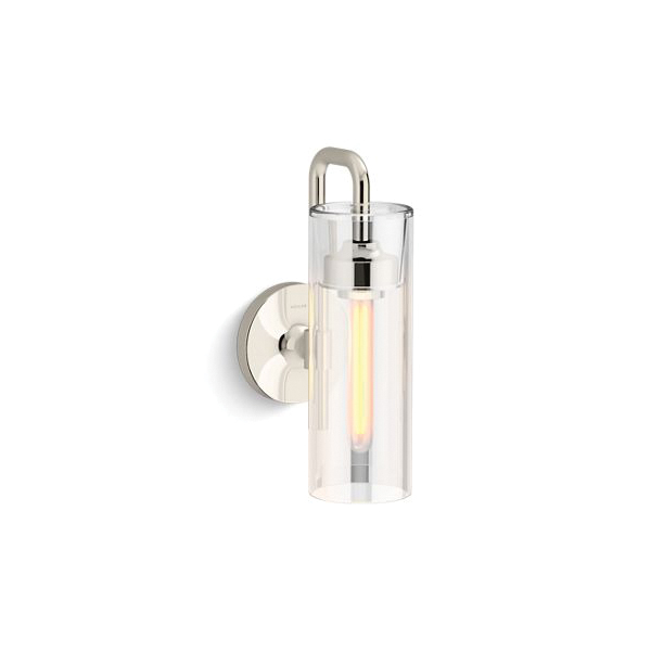Kohler® 27262-SC01-SNL 27262-SC01 Purist Light Sconce, CFL Lamp, 120 VAC, Polished Nickel Housing, (1) Lamps