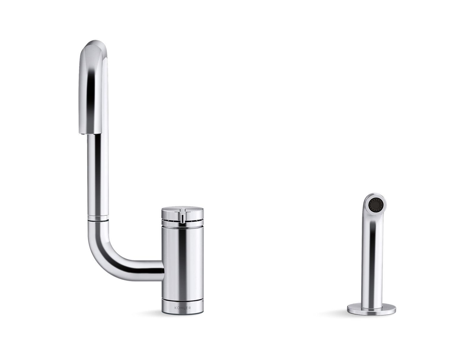 Kohler® 28274-VS Components® Kitchen Faucet, 1.5 gpm Flow Rate, High Arc Swing Spout, Vibrant Stainless, 1 Handles