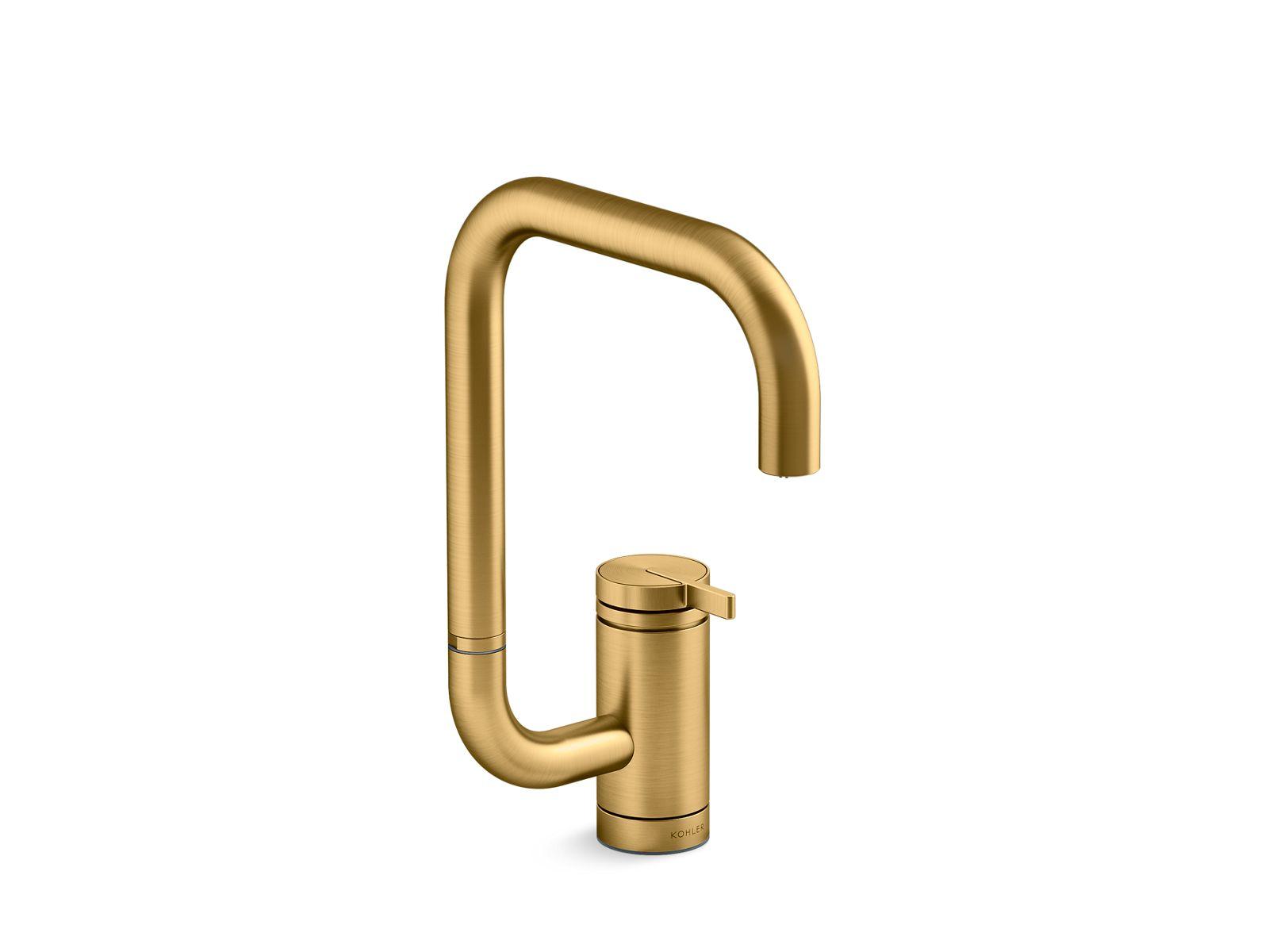 Kohler® 28290-2MB Bar Sink Faucet, Components®, Vibrant Brushed Moderne Brass, 1 Handles, 1.5 gpm Flow Rate