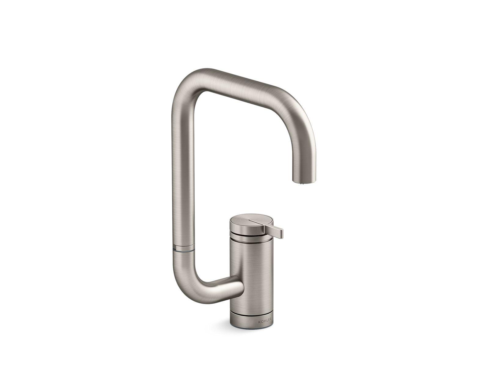 Kohler® 28290-VS Bar Sink Faucet, Components®, Vibrant Stainless, 1 Handles, 1.5 gpm Flow Rate