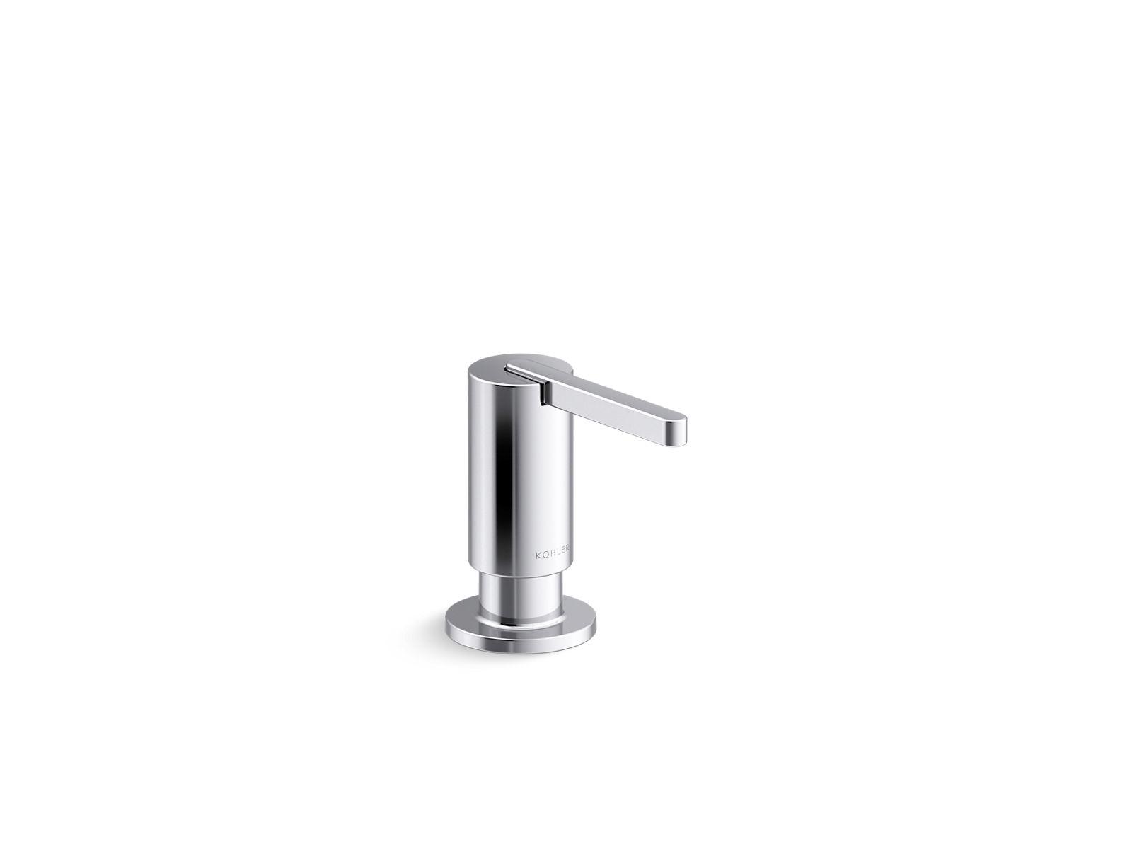 Kohler® 28293-CP Components® Soap/Lotion Dispenser, 16 oz Capacity, Brass/Plastic