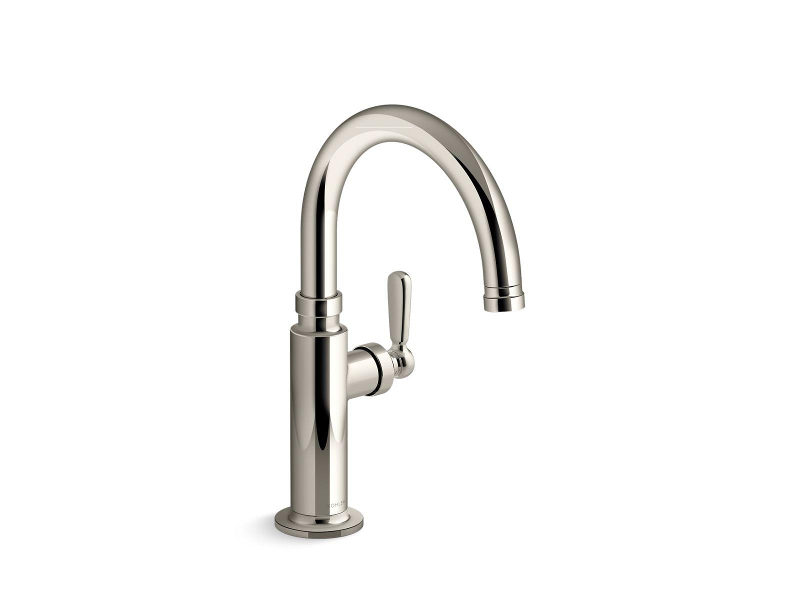 Kohler® 28357-SN Bar Sink Faucet, Edalyn™ by Studio McGee, Vibrant Polished Nickel, 1 Handles, 1.5 gpm Flow Rate