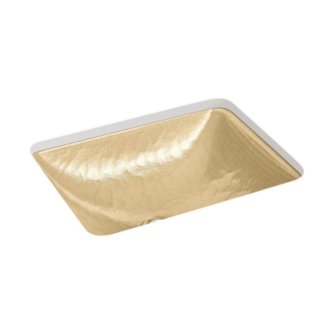 Kohler® 28823-G7-B11 28823 Yepsen® Bathroom Sink, Rectangular Shape, 6-1/16 in H x 15-1/2 in W x 19-15/16 in D, Under Mount, Glass, Opaque Sandalwood
