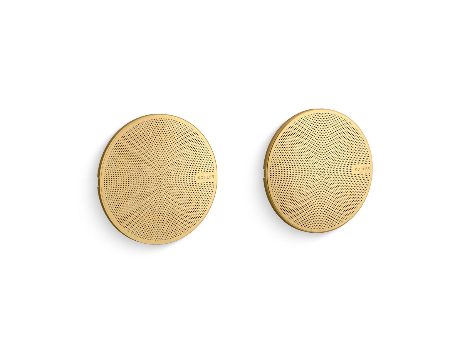 Kohler® 30318-2MB K-30318 SoundTile Shower Speakers, 7 in OAW, Vibrant Brushed Moderne Brass Enclosure, Domestic