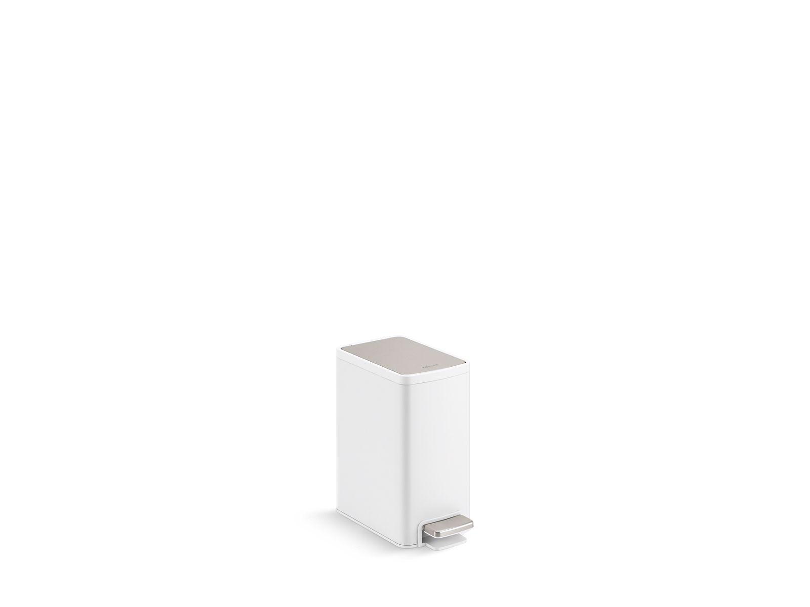 Kohler® 31319-STW 31319 Step Trash Can, 1.58 gal Capacity, 6-1/2 in L