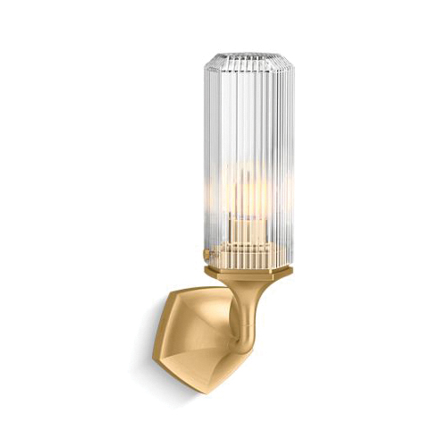 Kohler® 31775-SC01-2GL Light Sconce, (1) CFL Lamp, 120 VAC, Brushed Moderne Brass Housing