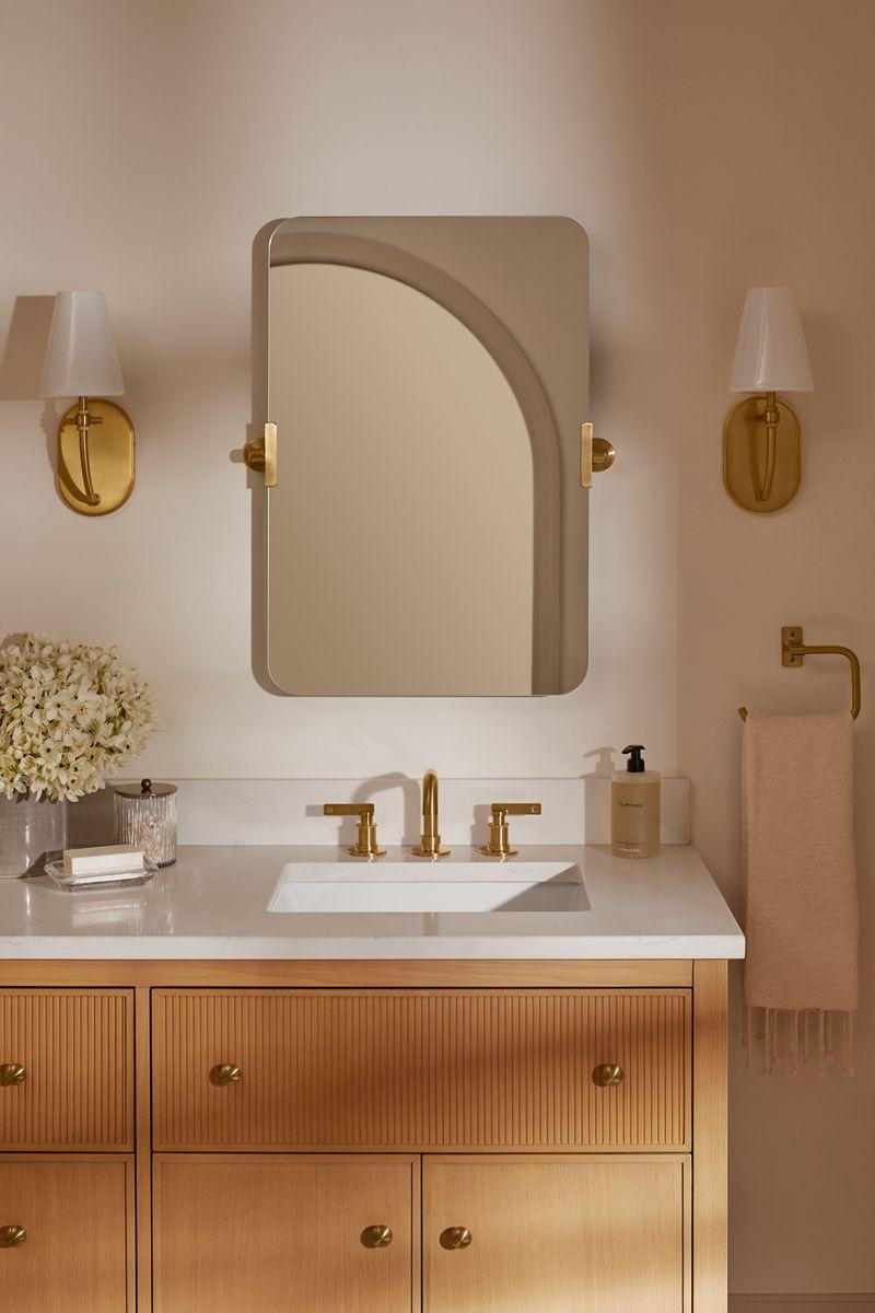 Kohler® 32255-SC01-2GL Sconce, (1) Lamps B11 Lamp, 120 VAC, Brushed Moderne Brass Housing