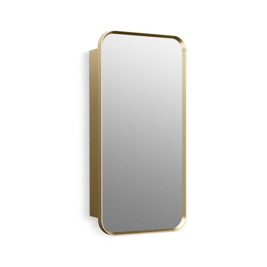 Kohler® 35569-BGL 35569 Verdera® Framed Medicine Cabinet, 5-9/16 in OAL 15 in OAW 30 in OAH, Anodized Aluminum, Moderne Brushed Gold