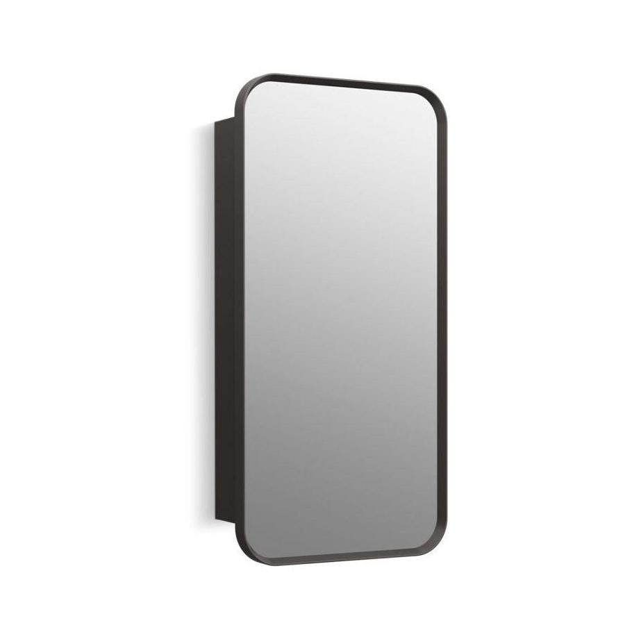 Kohler® 35569-BLL 35569 Verdera® Framed Medicine Cabinet, 5-9/16 in OAL 15 in OAW 30 in OAH, Anodized Aluminum, Matte Black