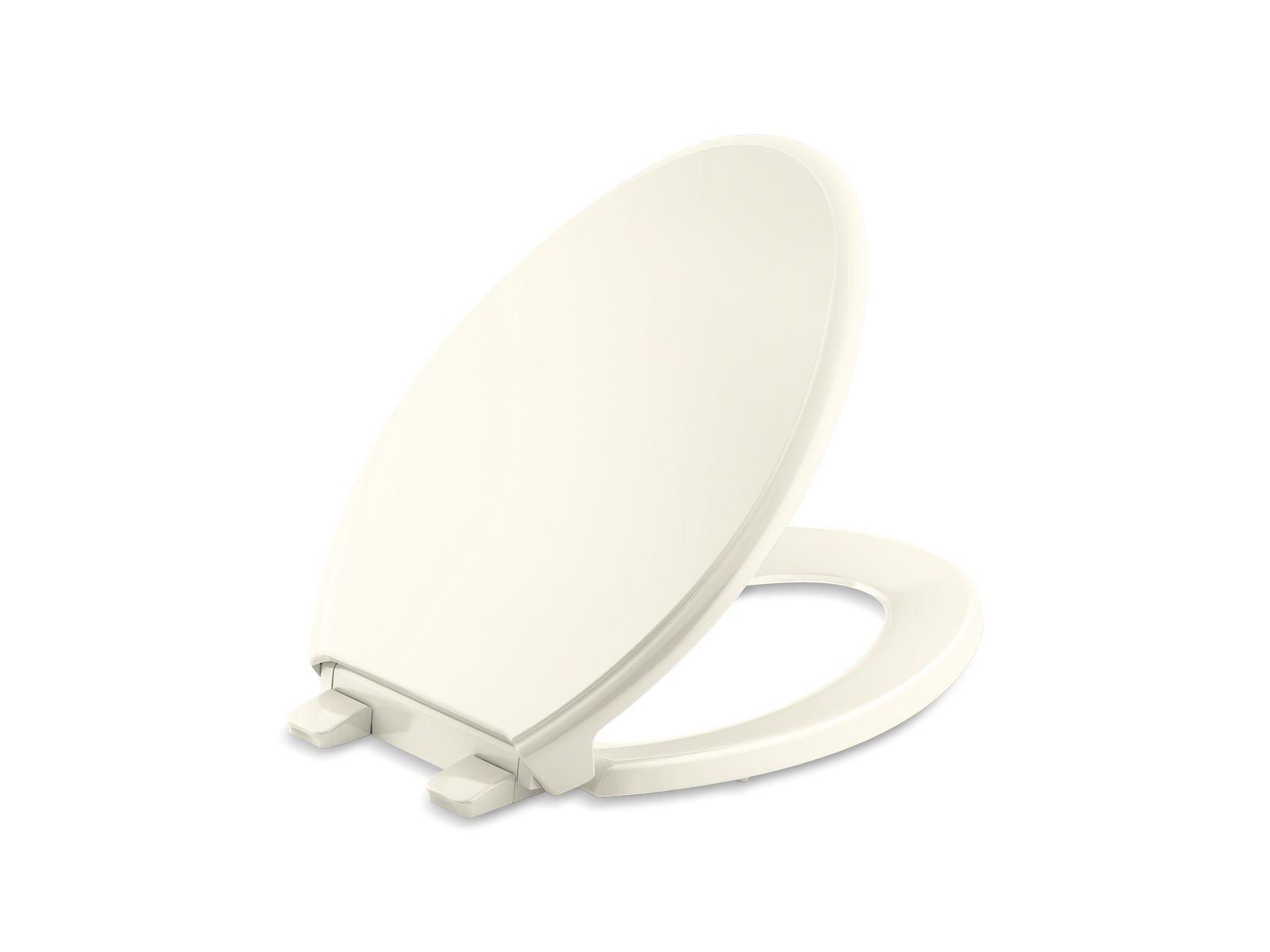 Kohler® 4733-RL-96 4733-RL Toilet Seat, Glenbury™, Elongated Bowl, Closed Front, Biscuit, Quick Release Hinge