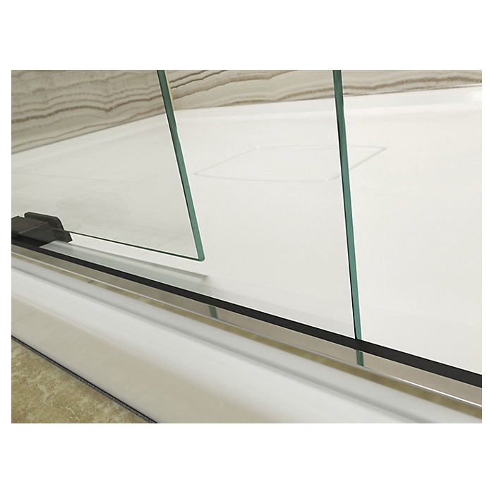 Kohler® 706009-L-2MB Levity™ Sliding Shower Door, Frameless Frame, Crystal Clear Glass, Vibrant® Brushed Moderne Brass, 1/4 in THK Glass, 66-11/16 in H Opening, 56-5/8 to 59-5/8 in W Opening