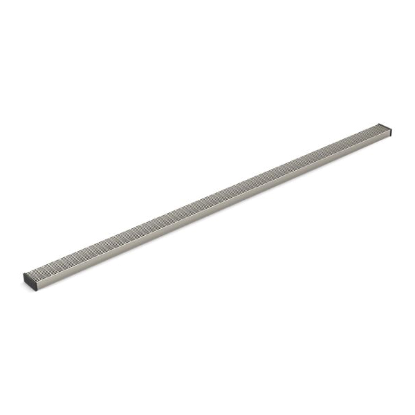 Kohler® 80655-BNK Rectangular Linear Drain Grate With Lattice Pattern, 2-1/2 in Nominal, Anodized Aluminum Drain