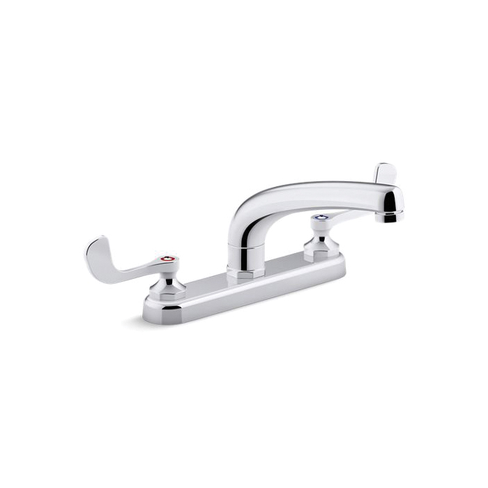 Kohler® 810T20-5AFA-CP Triton® Bowe® Kitchen Sink Faucet, 1.8 gpm Flow Rate, 8 in Center, Swivel Spout, Polished Chrome, 2 Handles