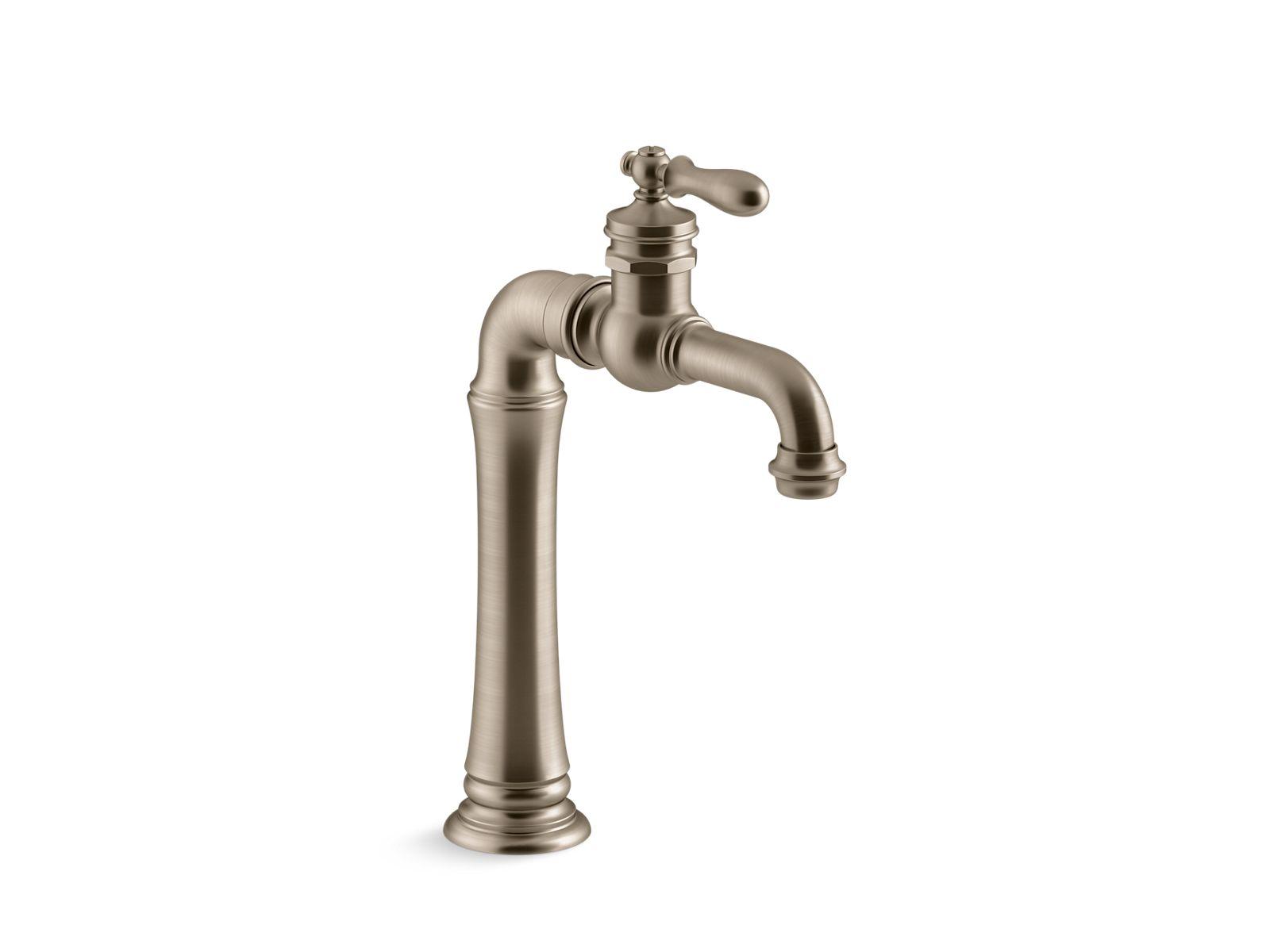 Kohler® 99268-BV 99268 Classic Faucet, Artifacts® Gentleman's®, Vibrant Brushed Bronze, 1 Handle, 1.5 gpm