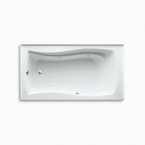 Kohler® 1224-LAW-0 Mariposa® Bathtub With Integral Apron and Integral Flange, Whirlpool, Rectangle Shape, 66 in L x 36 in W, Left Drain, White