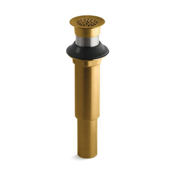 Kohler® 7108-2MB K-7108 Decorative Grid Drain, 1-1/4 in Nominal, Vibrant® Brushed Moderne Brass, Solid Brass Drain