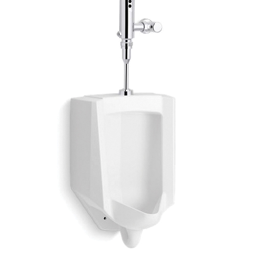 Kohler® PR4991-T2D-NA High Efficiency Touchless Urinal With Mach® Tripoint® Flushometer, Bardon™, 0.5 gpf Flush Rate, Top Spud, Wall Mount