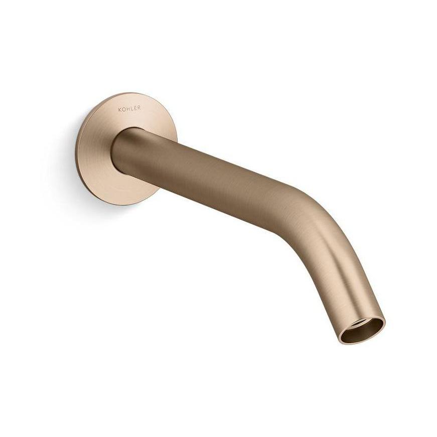 Kohler® T23890-BV T23890 Components® Wall Mount Faucet Spout, 10 in, 1.2 gpm, 4.5 lpm, Maximum flow rate at 60 psi, 4.14 bar, Brass, Vibrant Brushed Bronze