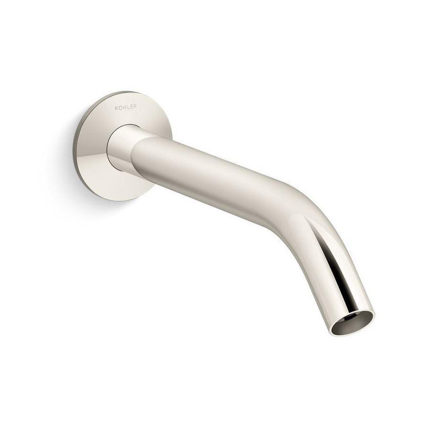 Kohler® T23890-SN T23890 Components® Wall Mount Faucet Spout, 10 in, 1.2 gpm, 4.5 lpm, Maximum flow rate at 60 psi, 4.14 bar, Brass, Vibrant Polished Nickel