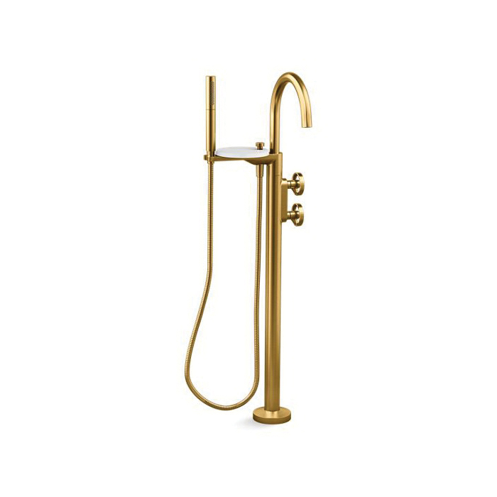 Kohler® T77984-9-2MB Components™ Floor Mount Bath Filler Trim, 8 gpm Flow Rate, 1 Handles