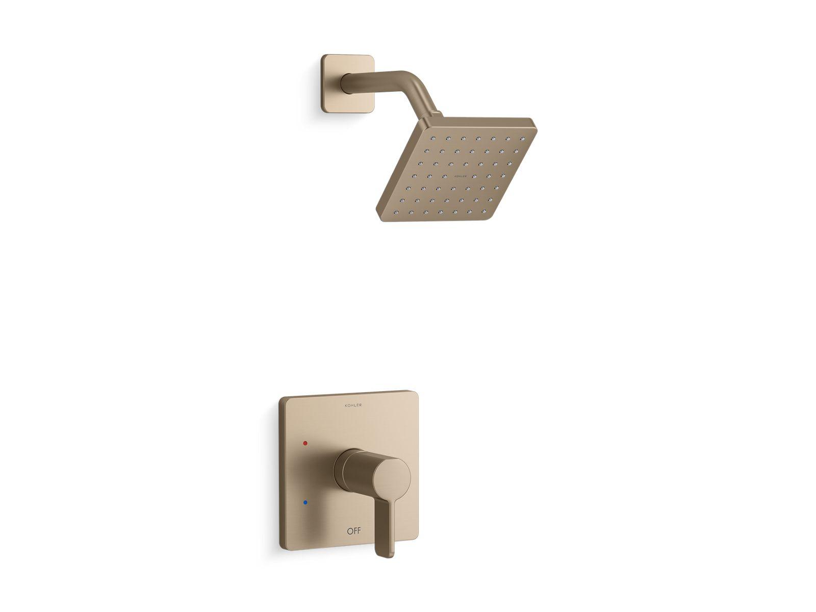 Kohler® TS23503-4G-BV Shower Trim Kit, 5 gpm Valve, 1.75 gpm Shower, Vibrant Brushed Bronze
