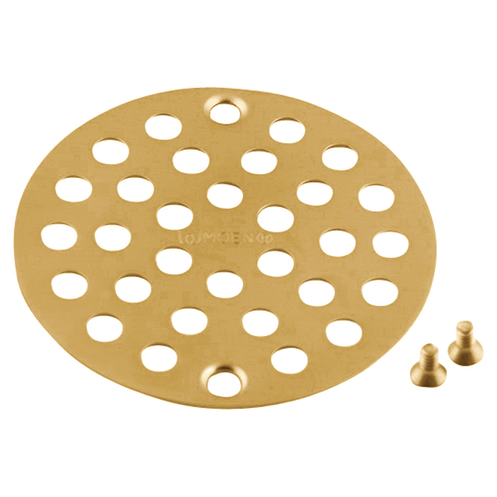Moen® 102763BG Tub/Shower Drain Cover, Kingsley®, 8-3/4 in L x 4 in W, 4 in Dia, Brushed Gold