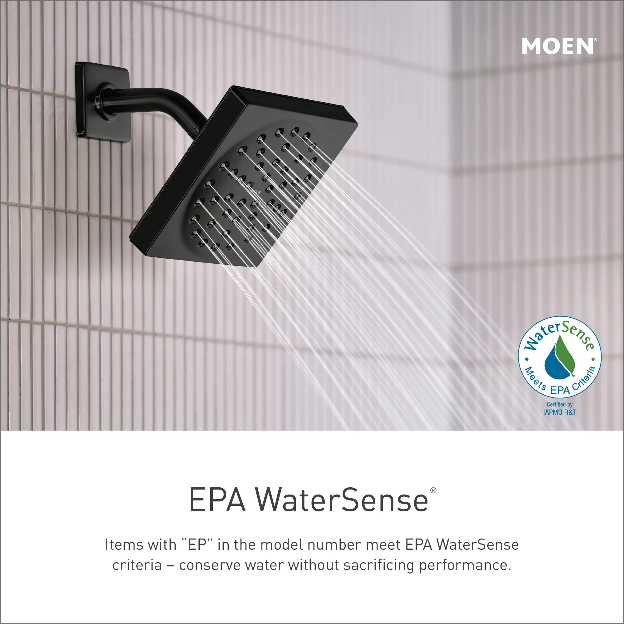 Moen® 3671EPBL Eco-Performance Hand Shower, 4-1/2 in Dia, 1.75 gpm Flow Rate, 69 in L Hose, Matte Black, Domestic
