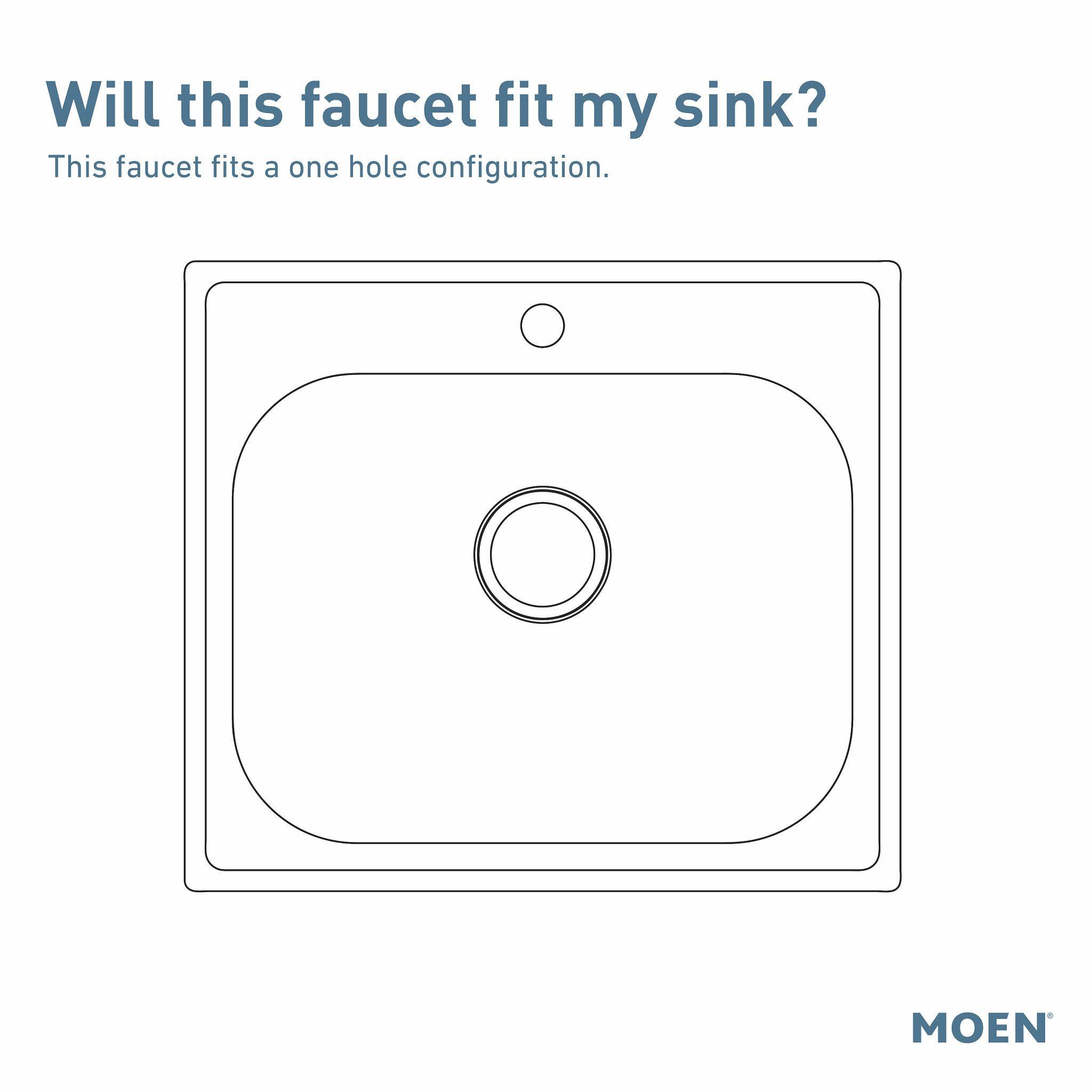 Moen® 7365BL ALIGN® Kitchen Faucet, 1.5 gpm Flow Rate, High-Arc Spout, Matte Black, 1 Handle, Import