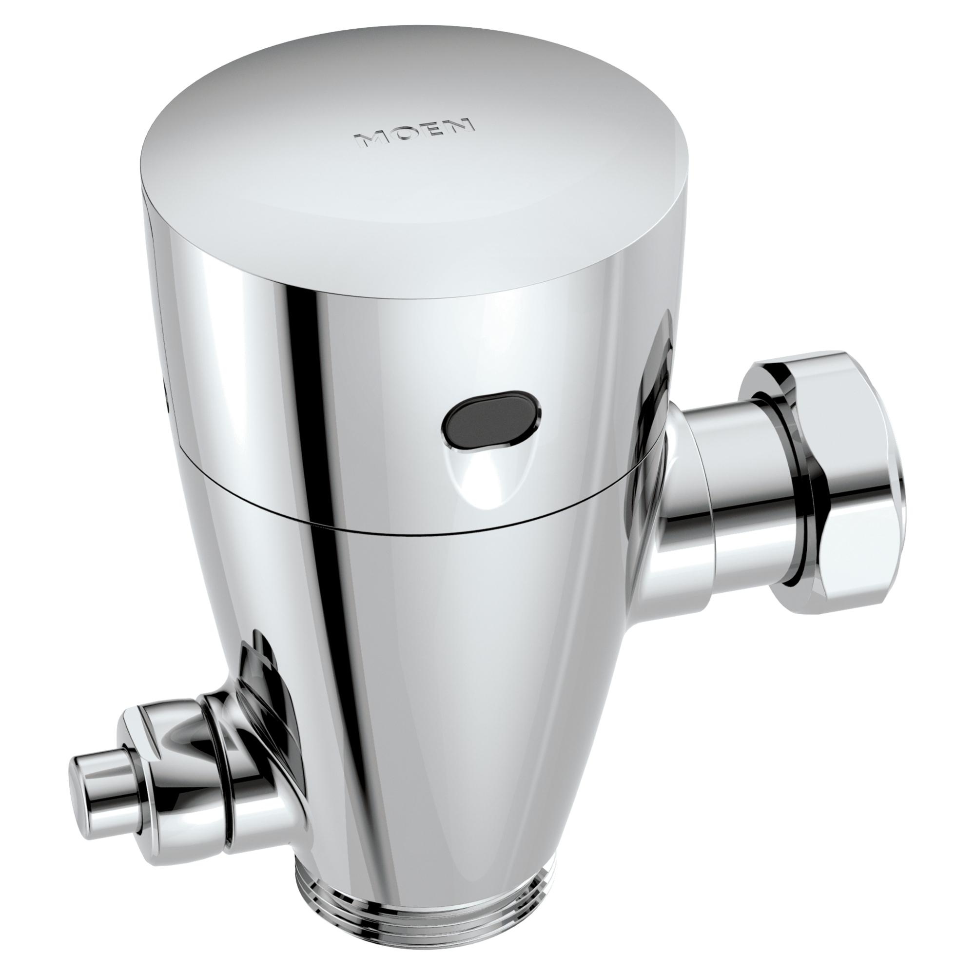 Moen® 8310R16 M-POWER™ Electronic Urinal Flush Valve, AA Battery, 1.6 gpf Flush Rate, 1 in IPS Inlet, 1-1/2 in Spud, 20 to 125 psi Pressure, Polished Chrome, Import